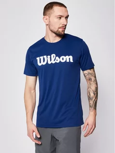 Koszulki męskie - Wilson Koszulka techniczna Uwii Script Tech Tee WRA770309 Granatowy Regular Fit - grafika 1