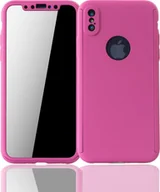 Etui i futerały do telefonów - Etui na telefon komórkowy Pokrowiec ochronny na Apple iPhone XS Pełna obudowa Osłona ekranu 360 Różowy - miniaturka - grafika 1