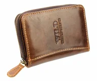 Portfele - Portfel Skórzany Bułeczka Mini WILD Skóra Licowa Suwak WI5511 11 x 8 x 3 [cm] - miniaturka - grafika 1
