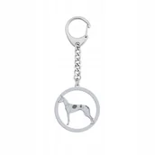 Breloki - Brelok do kluczy z psem Podenco z Ibizy Srebro 925 Prezent Kobieta GRAWER - miniaturka - grafika 1