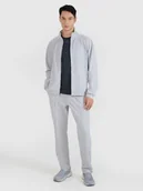 Spodnie sportowe męskie - 4F Spodnie treningowe szybkoschnące męskie - szare L - miniaturka - grafika 1