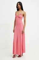 Sukienki - Silvian Heach sukienka MADEV kolor różowy maxi rozkloszowana GPP25330VE - miniaturka - grafika 1