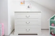 Komody dla dzieci - Komoda biała Ines Elegant White 3 szufladowa - miniaturka - grafika 1