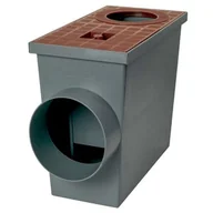 Rynny i akcesoria - Studzienka z pokrywą brąz 260 x 135 x 220 mm MAXPOL - miniaturka - grafika 1