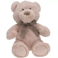 Maskotki i pluszaki - Miś pluszowy z kokardą Toby, 23 cm, beżowy - miniaturka - grafika 1