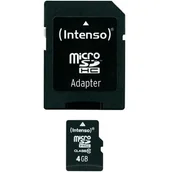 Nośniki danych - Intenso Karta Pamięci Micro Sd 4GB Sdhc Card Class - miniaturka - grafika 1