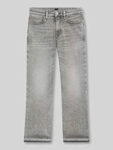 Spodnie rozszerzane o skróconym kroju z mieszanki bawełny model ‘SOFT KICK FLARE’ - Spodnie damskie - miniaturka - grafika 1