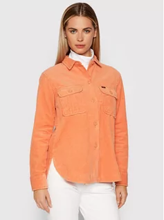 Koszule damskie - Lee Koszula Overshirt L54IQU42 Pomarańczowy Relaxed Fit - grafika 1