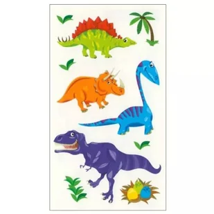 Tatuaże zmywalne - Wesołe dinozaury - Zabawki kreatywne - miniaturka - grafika 1