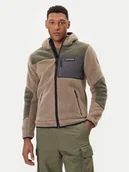 Bluzy męskie - Napapijri Polar Yupik NP0A4GNS Zielony Regular Fit - miniaturka - grafika 1