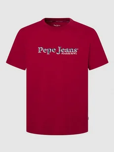 Pepe Jeans Koszulka w kolorze czerwonym - Koszulki męskie - miniaturka - grafika 1