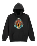 Bluzy męskie - Bluza z kapturem LOVE Serce Kłódka Miłość Vintage Czarny XXL - miniaturka - grafika 1