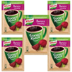Knorr Gorący Kubek Barszcz czerwony 14 g x 5 sztuk - Dania dla dzieci - miniaturka - grafika 1