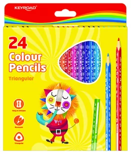 Kredki ołówkowe KEYROAD trójkątne 24 kolory KEYROAD - Przybory szkolne - miniaturka - grafika 4