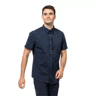 Koszule męskie - Koszula męska RAYS STRETCH VENT SHIRT MEN night blue checks - S - miniaturka - grafika 1