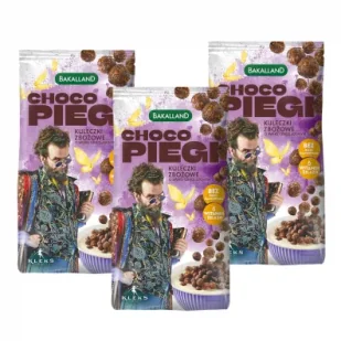 Bakalland Kleks Płatki Choco Piegi Zestaw 3 x 250 g - Płatki śniadaniowe i musli - miniaturka - grafika 1