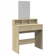 Toaletki - vidaXL Toaletka z lustrem dąb sonoma 80x41x144,5 cm - miniaturka - grafika 1