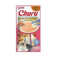 Przysmaki dla kotów - INABA CAT CHURU SALMON WITH TUNA 4x14g (56g) - miniaturka - grafika 1