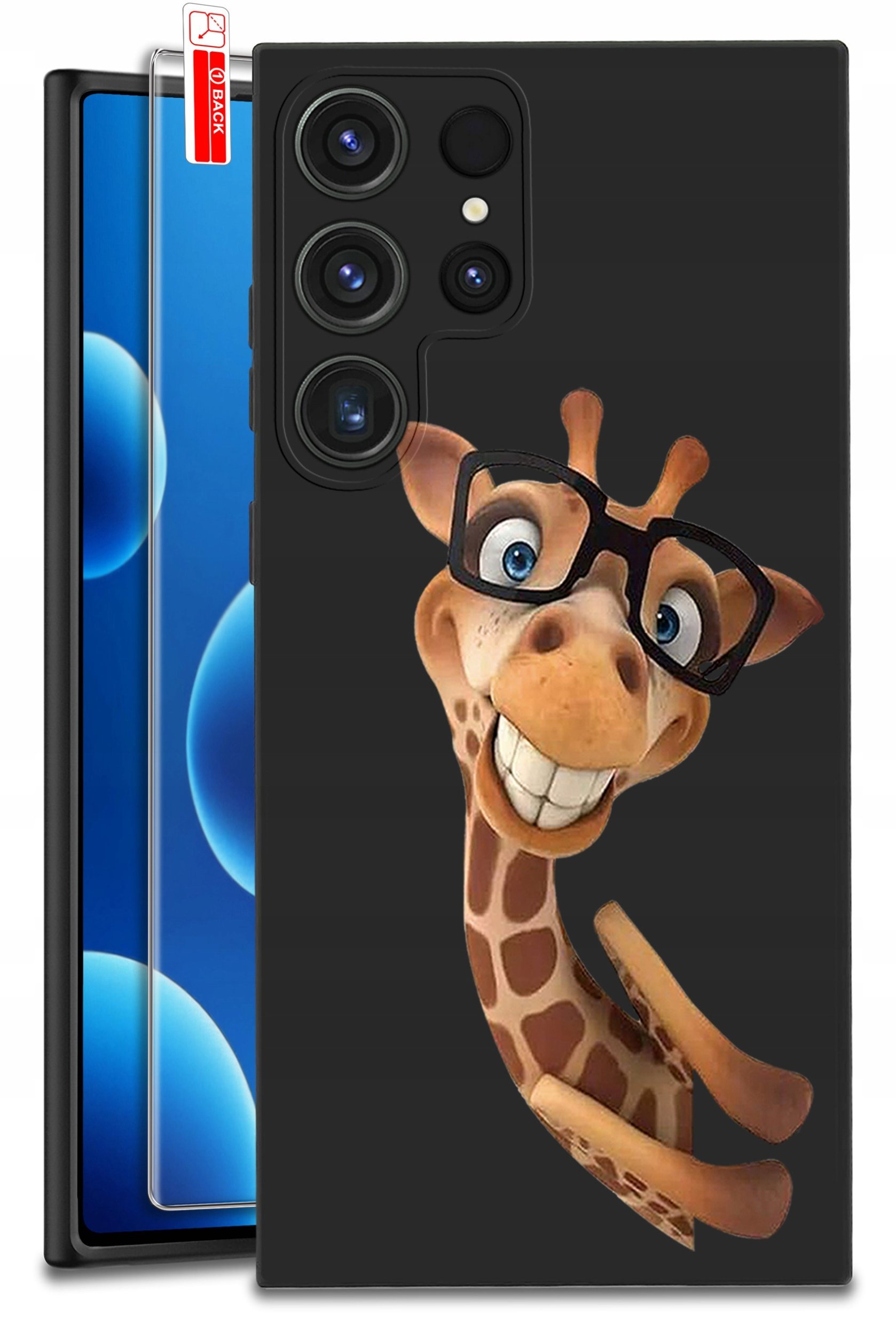 ETUI do Samsung Galaxy S24 Ultra WZORY SILIKONOWE MATT CASE + SZKŁO 9H