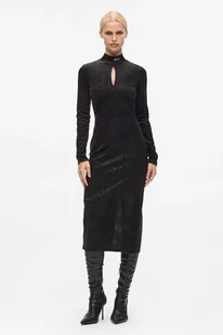 Karl Lagerfeld sukienka kolor czarny midi dopasowana A4W13016 - Sukienki - miniaturka - grafika 1