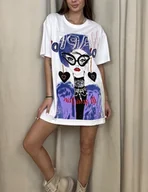 Bluzki damskie - Modna bawełniana tunika Blu 2 - miniaturka - grafika 1