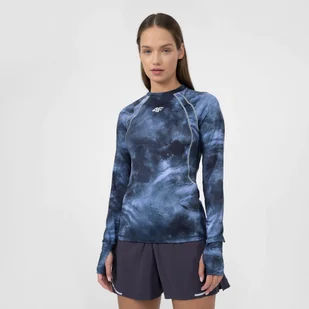 Damski longsleeve do biegania 4F 4FSS22TFLOF005 - Koszulki sportowe damskie - miniaturka - grafika 1