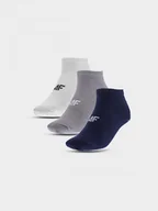 Skarpetki męskie - Męskie skarpetki niskie (3-pack) 4F 4FWMM00USOCM277 - multikolor - miniaturka - grafika 1