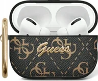 Akcesoria do słuchawek - Guess Guess GUAP2PG4GPK AirPods Pro 2 2022/2023 cover black/black 4G Hook - miniaturka - grafika 1