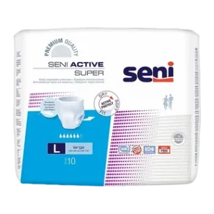 Seni Active Super, Elastyczne majtki chłonne, 100-135cm, Large - Pieluchy dla dorosłych - miniaturka - grafika 2
