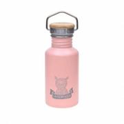 Bidony dla dzieci - Lassig Lassig Bidon ze Stali Nierdzewnej z Dodatkowym Ustnikiem Adventure Rose 500 ml - miniaturka - grafika 1