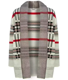 CIEPŁY Sweter Kardigan narzutka KRATA-L/XL - Swetry damskie - miniaturka - grafika 1
