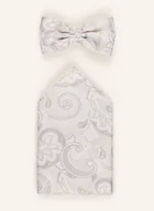 Krawaty i muchy męskie - Prince Bowtie Zestaw: Mucha Z Poszetką beige - miniaturka - grafika 1