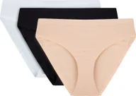 Majtki damskie - Vivisence 4011 3-pack biały/czarny/beżowy s majtki figi - miniaturka - grafika 1