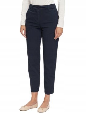 UNITED COLOR OF BENETTON GRANATOWE SPODNIE CASUAL PROSTE DŁUGIE 42 J2B