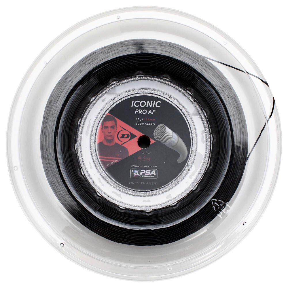 Naciąg do squasha Dunlop Iconic Pro AF Reel 1,10 mm