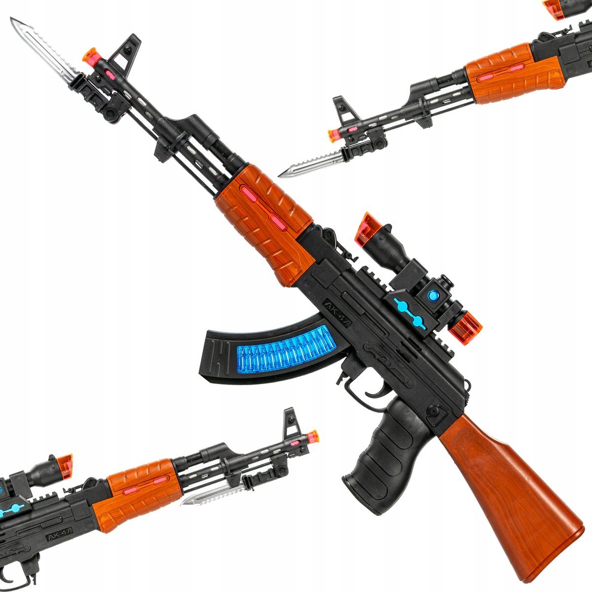 Dźwiękowy Karabin Sygnałowy Pistolet Zabawka Atrapa Dla Dzieci Świeci Gra