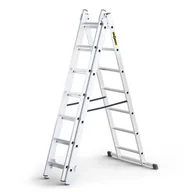 Drabiny - DRABEST Drabina aluminiowa 3 x 7 stopniowa Eco 150 kg - miniaturka - grafika 1