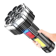 Latarki - Latarka wojskowa taktyczna akumulatorowa szperacz 9 led usb - miniaturka - grafika 1