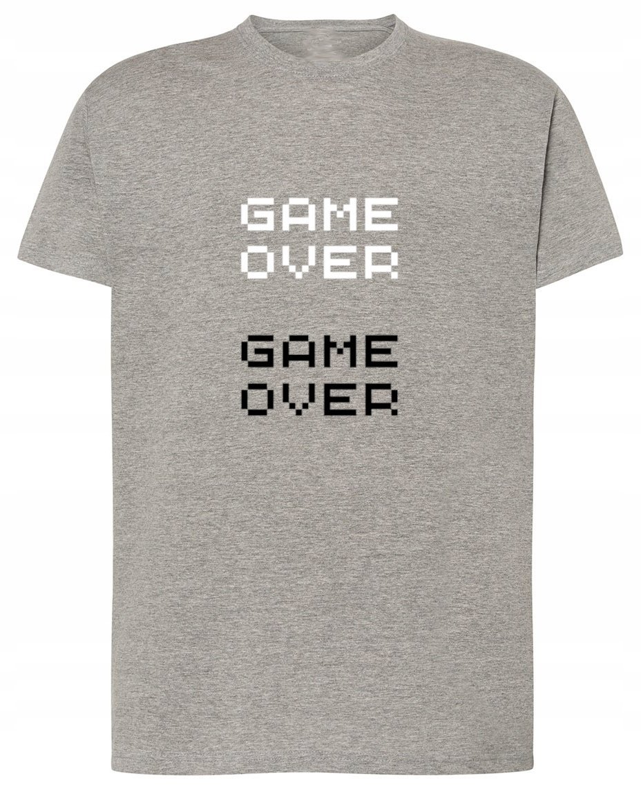 Fajny T-Shirt napis nadruk GAME OVER Rozm.S
