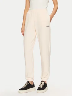 Guess Spodnie dresowe V5RB02 KCLD1 Écru Regular Fit - Spodnie sportowe damskie - miniaturka - grafika 1