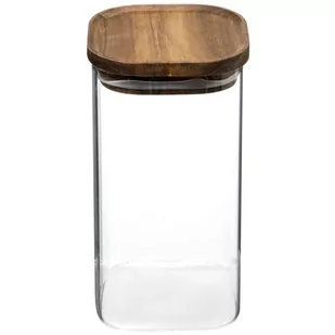 5five Simply Smart Pojemnik szklany z pokrywką z drewna akacjowego 1,3 L 179616 - Pojemniki kuchenne - miniaturka - grafika 1