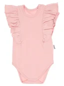 Body dla niemowląt - Dziewczęce body bawełna krótki rękaw falbanka Nicol,r.92 - miniaturka - grafika 1