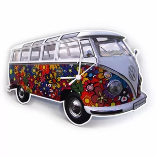 Zegar ścienny Flower Power 28x18x2,5 cm BRISA VW BUS kolorowy kod: BR-BUWC03 - Zegary - miniaturka - grafika 1