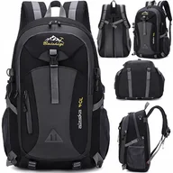 Plecaki - Czarny Plecak Turystyczny Trekkingowy Górski W Góry 40L Mocny Męski Damski - miniaturka - grafika 1