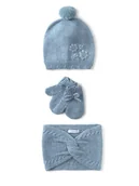 Rękawiczki dla dzieci - Mayoral Komplet czapka, komin i rękawiczki 10019 Niebieski - miniaturka - grafika 1