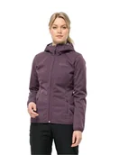 Bluzy damskie - Jack Wolfskin Windhain bluza damska typu softshell z kapturem - miniaturka - grafika 1
