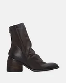 Botki damskie - Brązowe botki damskie skórzane na obcasie - Venezia - miniaturka - grafika 1