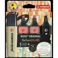 Przybory szkolne - Stabilo ZAKRESLACZ 4KOL MARK CZAR NATUR STAB BOSS 2-3PG - miniaturka - grafika 1