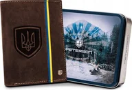 Portfele - Peterson Portfel skórzany Peterson brązowy [DH] PTN 324-P-UP UA-HUNT - miniaturka - grafika 1