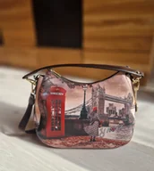 Torebki damskie - Torebka damska Ynot Milano z nadrukiem Londynu - miniaturka - grafika 1